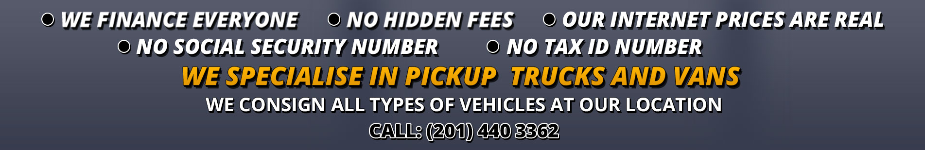 We Specialise in Pickup Trucks And Vans